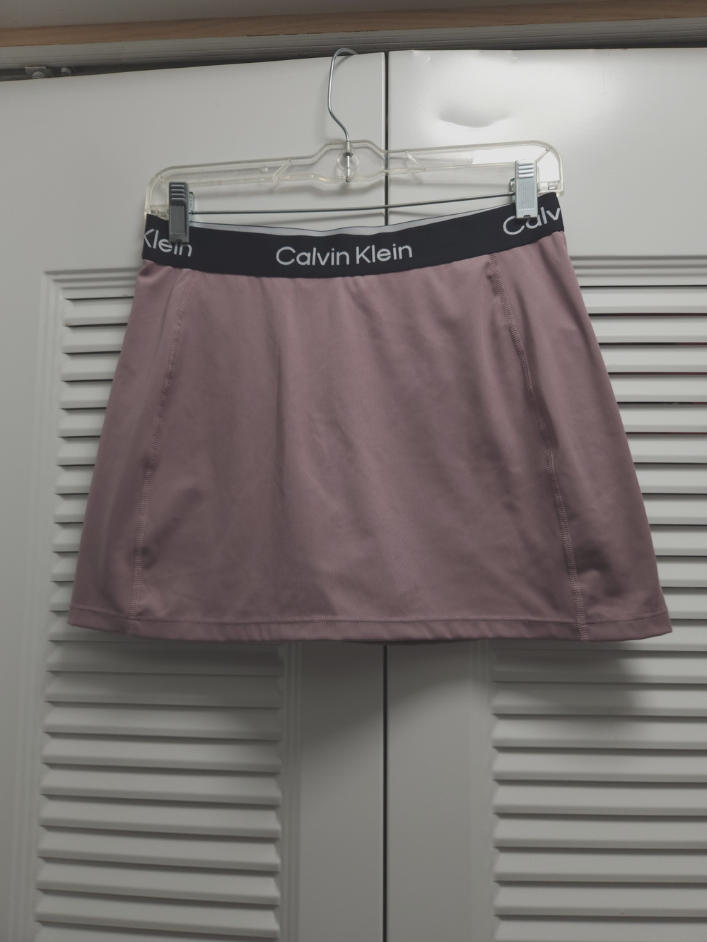 Calvin Klein Dusty Mauve Athletic Skort with Branded Waistband